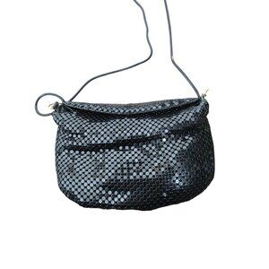 Vintage 1960s La Regale Black Mesh Purse Shoulder Bag Formal Black Tie Great Gat